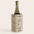 Egyptian hieroglyphs Pastel Gold Wine Chiller Gallery Image 2
