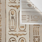 Egyptian hieroglyphs Pastel Gold Wall Tapestry Gallery Image 3