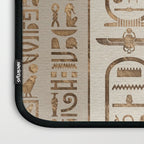 Egyptian hieroglyphs Pastel Gold Laptop Sleeve Gallery Image 3