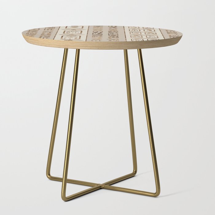 Egyptian hieroglyphs Pastel Gold Side Table Gallery Image 1