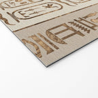 Egyptian hieroglyphs Pastel Gold Welcome Mat Gallery Image 2