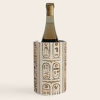 Egyptian hieroglyphs Pastel Gold Wine Chiller Gallery Image 3