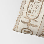 Egyptian hieroglyphs Pastel Gold Pillow Sham Gallery Image 4