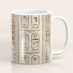 Egyptian hieroglyphs Pastel Gold Coffee Mug Gallery Image 1