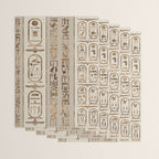 Egyptian hieroglyphs Pastel Gold Wrapping Paper Gallery Image 3