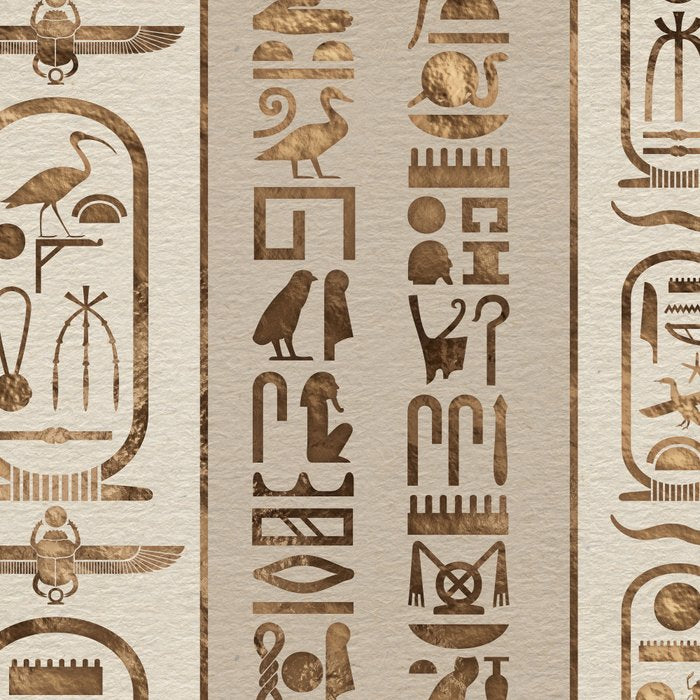 Egyptian hieroglyphs Pastel Gold Coffee Mug Gallery Image 2