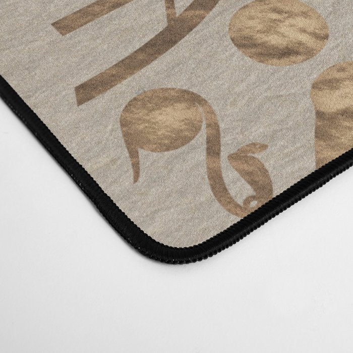 Egyptian hieroglyphs Pastel Gold Desk Mat Gallery Image 4