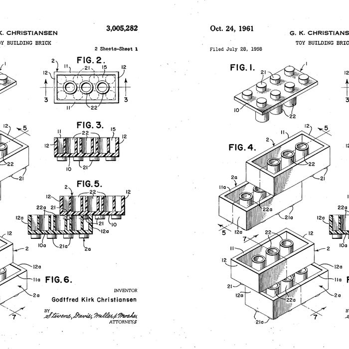 Legos Patent - Legos Brick Art - Blueprint Coffee Mug Gallery Image 2
