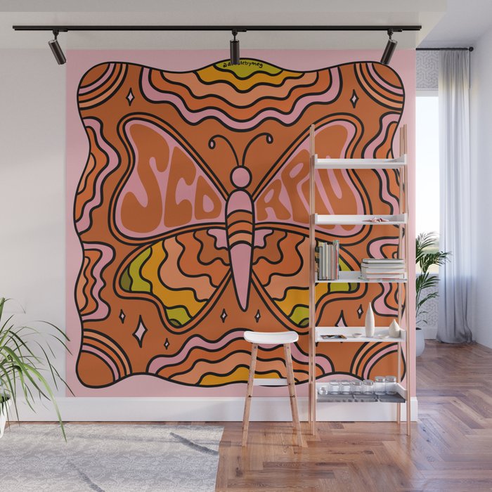 Scorpio Butterfly Wall Mural Gallery Image 1