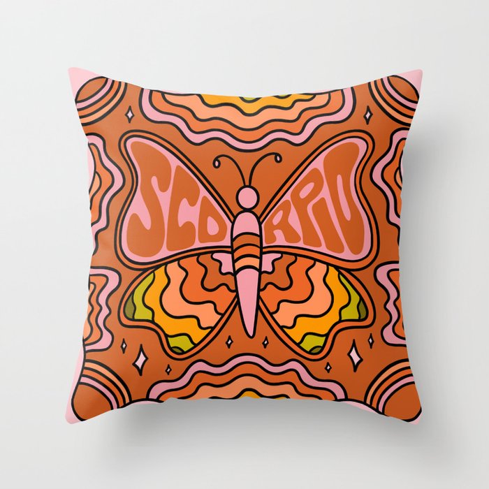 Scorpio Butterfly Throw Pillow Gallery Image 6
