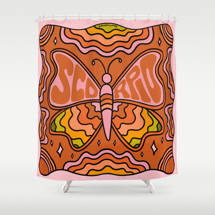 Scorpio Butterfly Shower Curtain Gallery Image 1