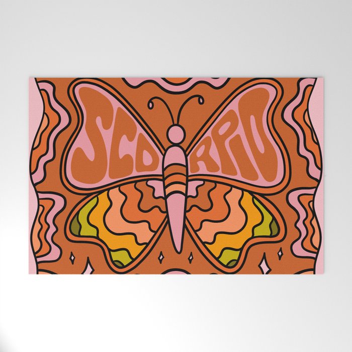 Scorpio Butterfly Welcome Mat Gallery Image 1