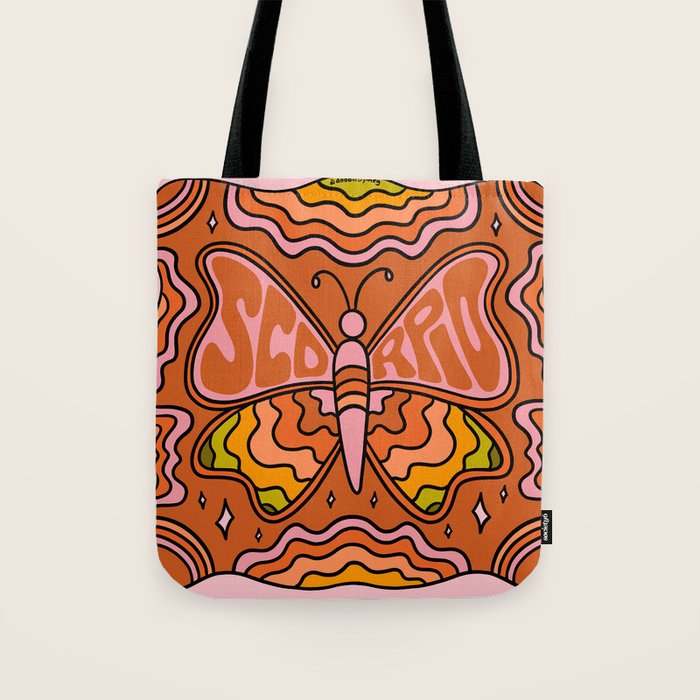 Scorpio Butterfly Tote Bag Gallery Image 1