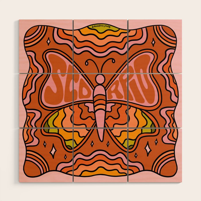 Scorpio Butterfly Wood Wall Art Gallery Image 1