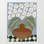 Retro clay and flower Poster Gallery Image 4