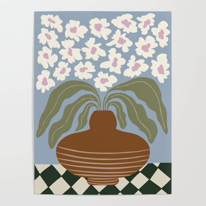 Retro clay and flower Poster Gallery Image 4