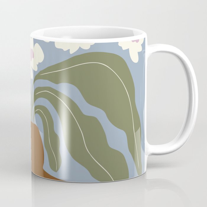 Retro clay and flower Coffee Mug Gallery Image 1