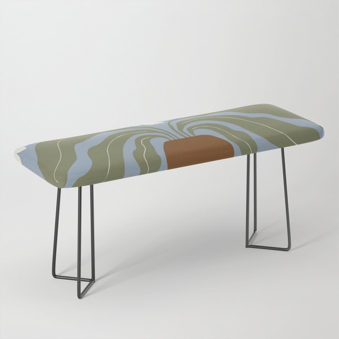 Retro clay and flower Bench Gallery Image 1