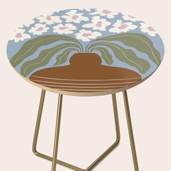 Retro clay and flower Side Table Gallery Image 2