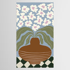 Retro clay and flower Tablecloth Gallery Image 2