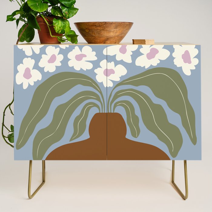 Retro clay and flower Credenza Gallery Image 1