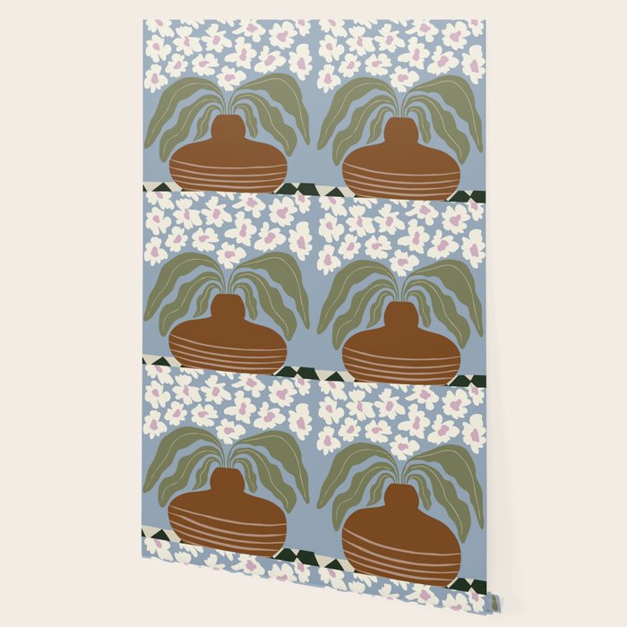 Retro clay and flower Wallpaper Gallery Image 2