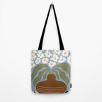 Retro clay and flower Tote Bag Gallery Image 2