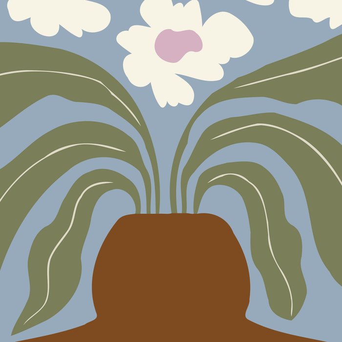 Retro clay and flower Coffee Mug Gallery Image 2