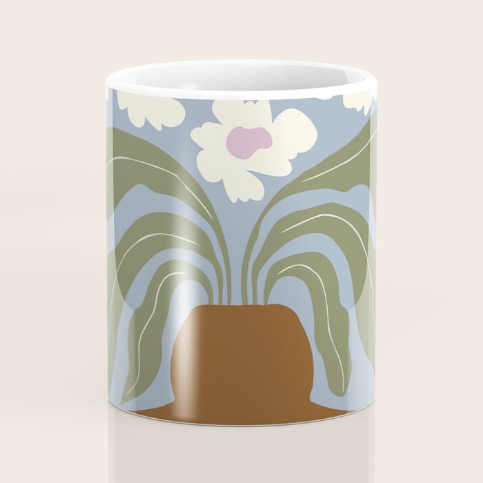 Retro clay and flower Coffee Mug Gallery Image 4