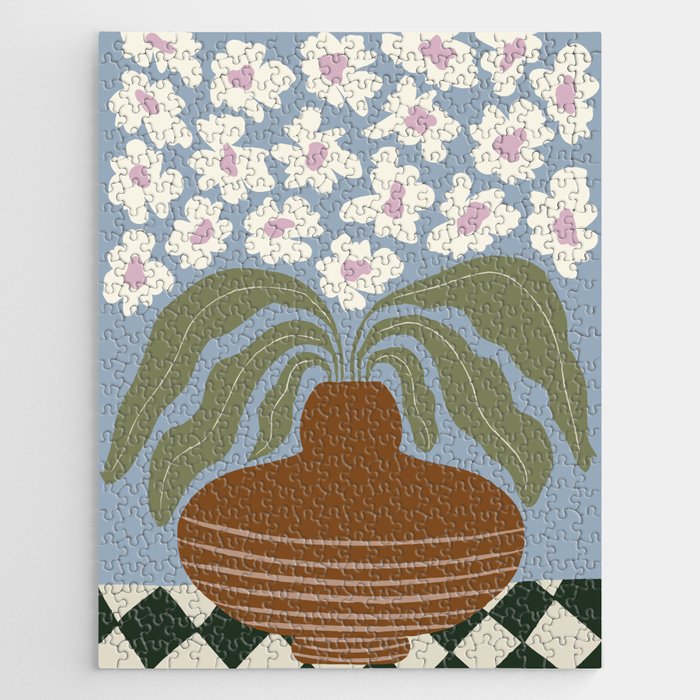 Retro clay and flower Jigsaw Puzzle Gallery Image 1