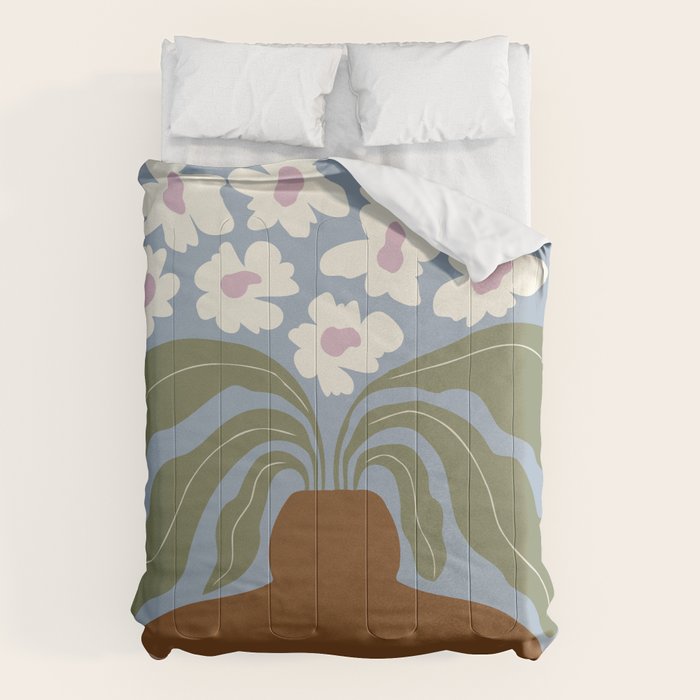 Retro clay and flower Comforter Gallery Image 1