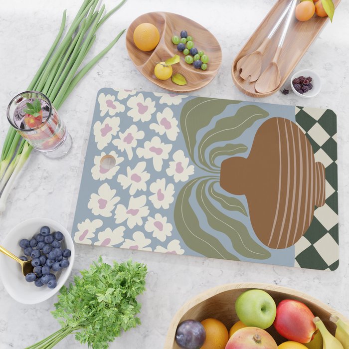 Retro clay and flower Cutting Board Gallery Image 2