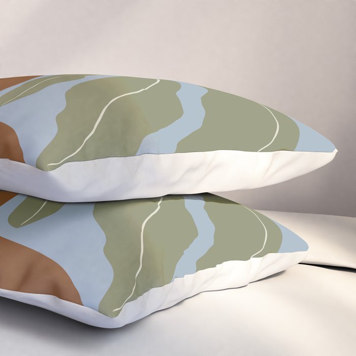 Retro clay and flower Pillow Sham Gallery Image 3