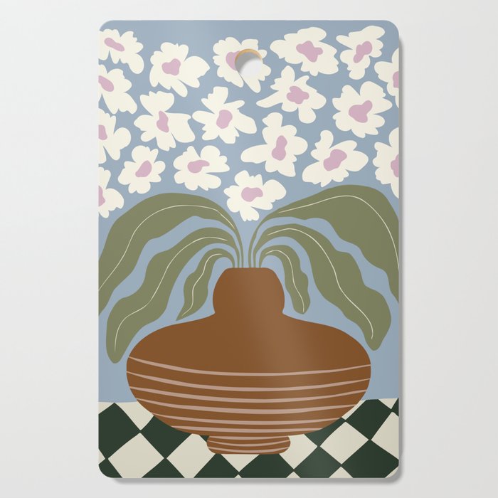 Retro clay and flower Cutting Board Gallery Image 1