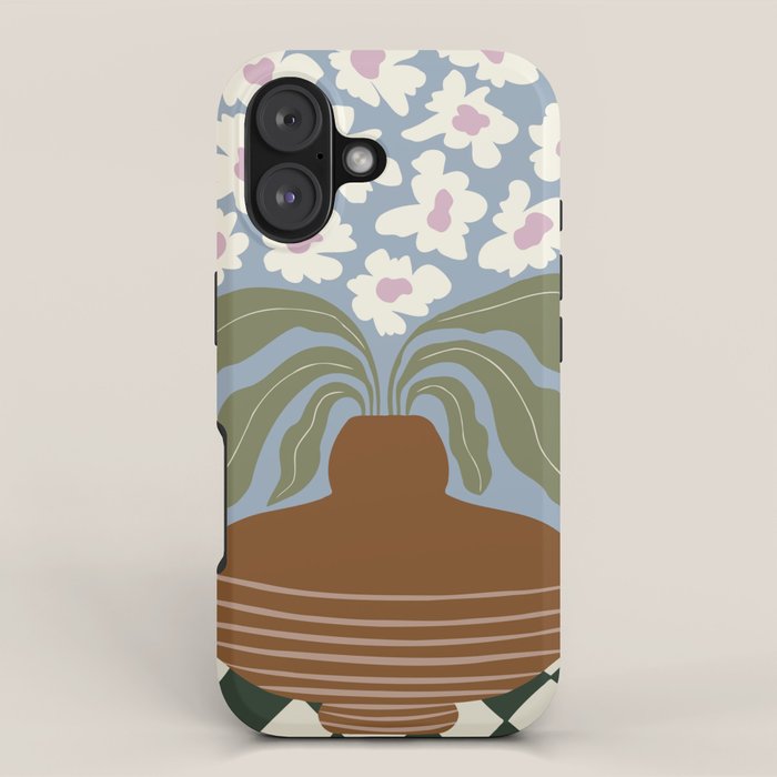 Retro clay and flower iPhone Case Gallery Image 1
