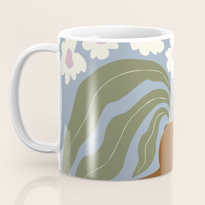 Retro clay and flower Coffee Mug Gallery Image 3