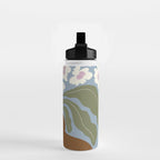 Retro clay and flower Water Bottle Gallery Image 2