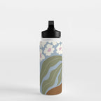 Retro clay and flower Water Bottle Gallery Image 3
