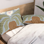 Retro clay and flower Pillow Sham Gallery Image 2