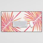 Tropical Fan Palm - Pink Palette Desk Mat Gallery Image 1