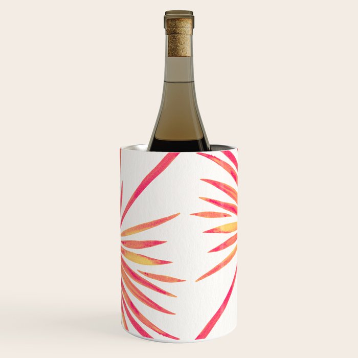 Tropical Fan Palm - Pink Palette Wine Chiller Gallery Image 1