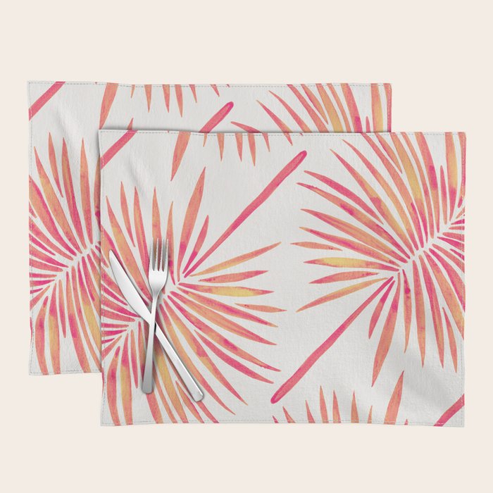 Tropical Fan Palm - Pink Palette Placemat Gallery Image 1