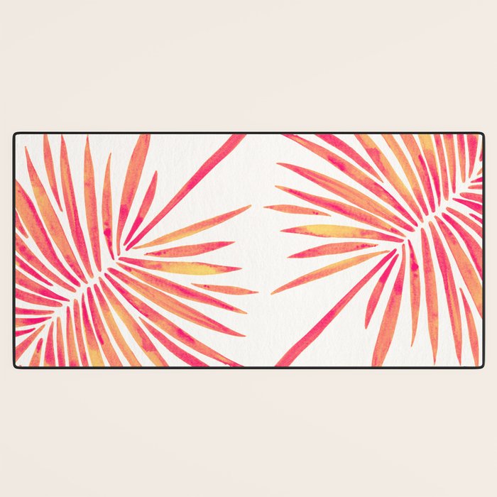 Tropical Fan Palm - Pink Palette Desk Mat Gallery Image 3