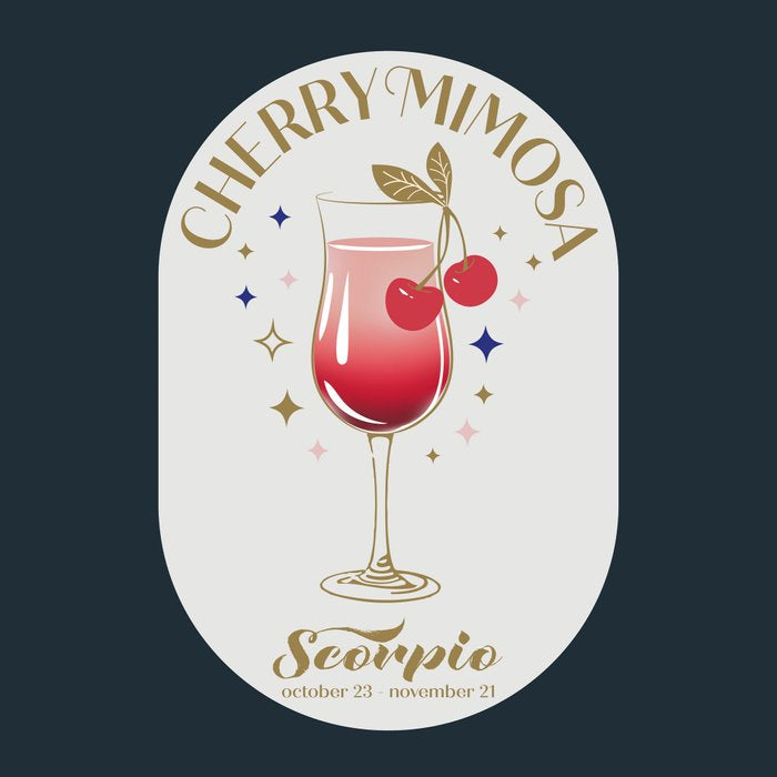 Cherry Mimosa Cocktail Zodiac Sign Coffee Mug Gallery Image 2