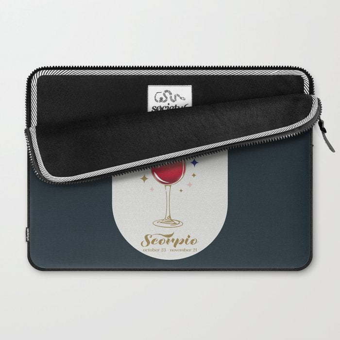 Cherry Mimosa Cocktail Zodiac Sign Laptop Sleeve Gallery Image 2