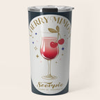 Cherry Mimosa Cocktail Zodiac Sign Travel Mug Gallery Image 1