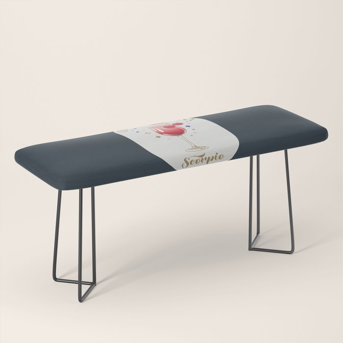 Cherry Mimosa Cocktail Zodiac Sign Bench Gallery Image 1