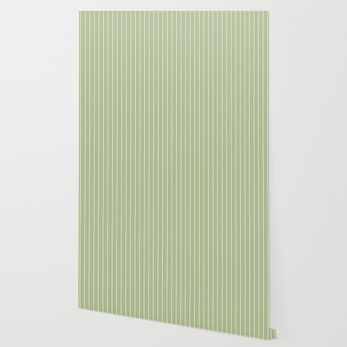 Minimal Line Curvature XXII Pastel Green Mid Century Modern Arch Abstract Wallpaper Gallery Image 2