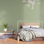 Minimal Line Curvature XXII Pastel Green Mid Century Modern Arch Abstract Wallpaper Gallery Image 3