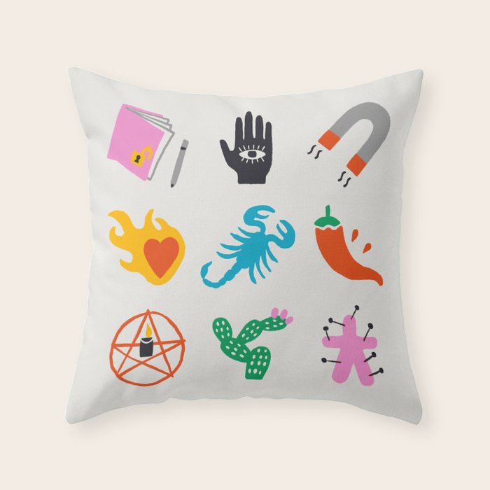 Scorpio Emoji Throw Pillow Gallery Image 1